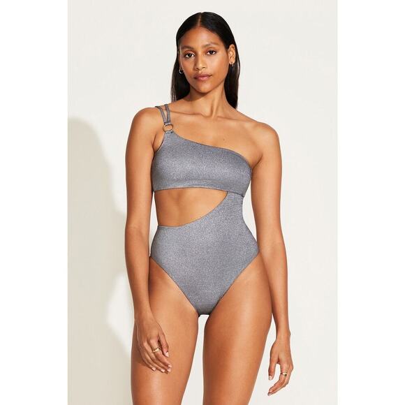 Vitamin A Cosmo One Shoulder One Piece Bathing Suit - Picture 1 of 7